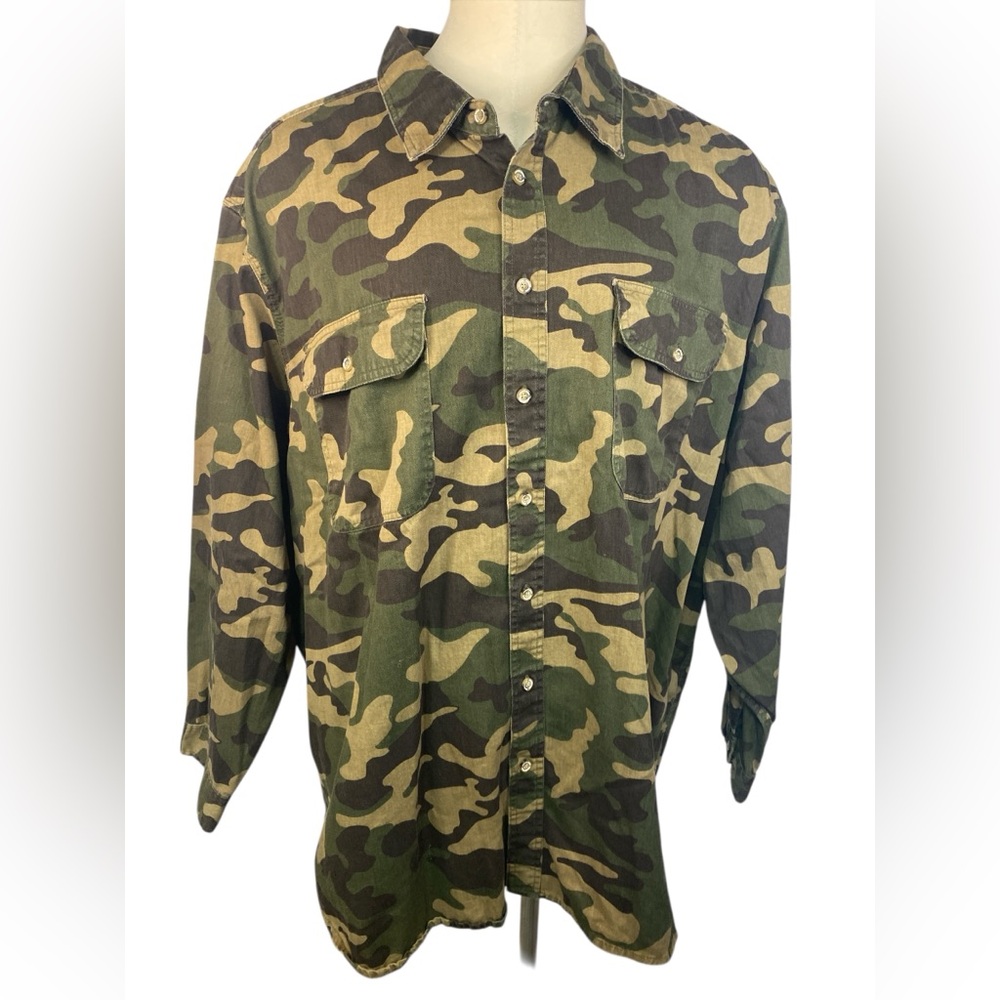 Boulder Creek Trading Co (Lot of 2) Camo LS BU Shirts Mens 5XL Big